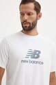 Bavlnené tričko New Balance Essentials Cotton biela MT41502WT
