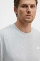 sivá Bavlnené tričko New Balance Essentials Cotton