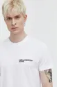 bijela Pamučna majica Karl Lagerfeld Jeans