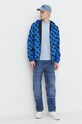Karl Lagerfeld Jeans t-shirt bawełniany 241D1700 niebieski SS24