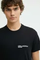 чорний Бавовняна футболка Karl Lagerfeld Jeans