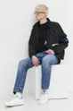 Bombažna kratka majica Karl Lagerfeld Jeans črna