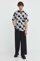 Karl Lagerfeld Jeans t-shirt bawełniany wzorzyste czarny 241D1701