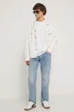 Bavlnené tričko Karl Lagerfeld Jeans biela