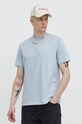 Karl Lagerfeld Jeans t-shirt bawełniany regular niebieski 241D1705