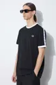 nero Fred Perry t-shirt in cotone Taped Ringer Uomo