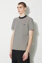 Fred Perry cotton t-shirt Fine Stripe Heavy Weight Tee M6581.V54 beige