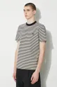 Fred Perry cotton t-shirt Fine Stripe Heavy Weight Tee Men’s