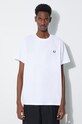 Fred Perry cotton t-shirt Rear Powder Laurel Graphic Tee white M7784.100