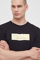 Karl Lagerfeld pamut póló 241M2205 fekete SS24