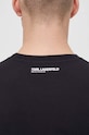 Karl Lagerfeld pamut póló fekete 241M2205