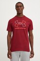 Under Armour tricou burgundia 1382915