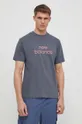 Бавовняна футболка New Balance сірий
