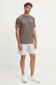 Under Armour t-shirt treningowy Tech Textured 1382796 brązowy AW24