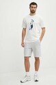 New Balance tricou din bumbac MT41577SST bej SS24