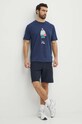 New Balance tricou din bumbac MT41578NNY albastru SS24
