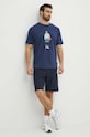 New Balance tricou din bumbac MT41578NNY albastru SS24