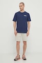 Bavlnené tričko New Balance MT41588NNY tmavomodrá SS24