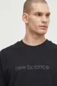 czarny New Balance t-shirt bawełniany MT41559BK