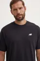 czarny New Balance t-shirt bawełniany Small Logo