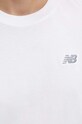 New Balance tricou din bumbac Small Logo MT41509WT alb