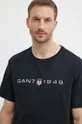 чорний Бавовняна футболка Gant