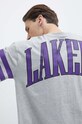Bavlněné tričko New Era LOS ANGELES LAKERS šedá 60435435