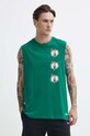 New Era t-shirt bawełniany zielony 60435474