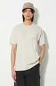 Universal Works tricou din bumbac Print Pocket Tee bej 30611.DRIFTWOOD