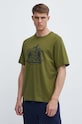 The North Face t-shirt bawełniany zielony NF0A87DXPIB1