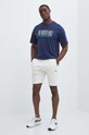 The North Face t-shirt bawełniany NF0A87E78K21 granatowy SS24