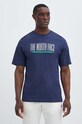 The North Face t-shirt bawełniany granatowy NF0A87E78K21