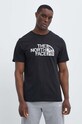 Βαμβακερό μπλουζάκι The North Face μαύρο NF0A87NXJK31