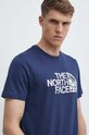 The North Face t-shirt bawełniany granatowy NF0A87NX8K21