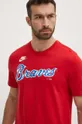 czerwony Nike t-shirt bawełniany Atlanta Braves
