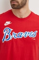 Бавовняна футболка Nike Atlanta Braves N199.62Q.ATB.0B5 червоний
