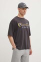 Champion tricou din bumbac 219998 gri SS24