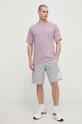 Champion t-shirt bawełniany 219787 fioletowy SS24