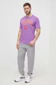 Хлопковая футболка Champion фиолетовой