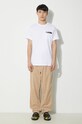 Памучна тениска Barbour Durness Pocket Tee MTS0682 бял SS24