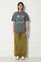 Aries t-shirt in cotone Grunge Happy Dude SS Tee SUAR60014X grigio SS24