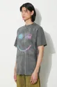 Abbigliamento Aries t-shirt in cotone Grunge Happy Dude SS Tee SUAR60014X grigio