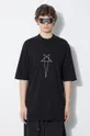 μαύρο Βαμβακερό μπλουζάκι Rick Owens Jumbo
