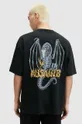 czarny AllSaints t-shirt bawełniany DRAGONSKULL
