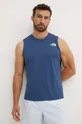 niebieski The North Face t-shirt sportowy Lightbright