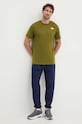Αθλητικό μπλουζάκι The North Face Foundation Mountain Lines NF0A8830PIB1 πράσινο SS24