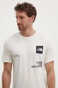 Αθλητικό μπλουζάκι The North Face Foundation Coordinates μπεζ NF0A882ZV3L1
