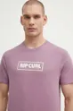 fioletowy Rip Curl t-shirt bawełniany Męski