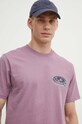 Bavlněné tričko Rip Curl fialová 0F3MTE