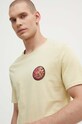 Rip Curl tricou din bumbac galben 0FNMTE